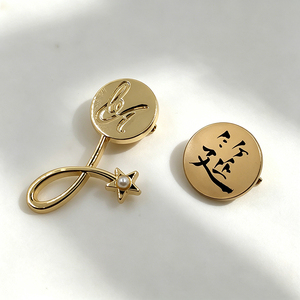 Broche de Metal Grabado con Láser, de Aleación de Zinc, Anticorrosión, para Marcar Logotipos, Decoración de Ropa y Bolsos, en Oferta - Product Image 3