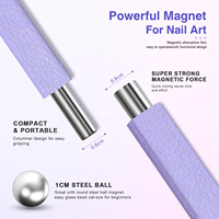 Bâtonnet magnétique double extrémité pour nail art, aimant puissant en acier pour manucure DIY effet œil de chat