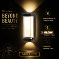 Applique murale LED moderne étanche IP65, éclairage haut et bas