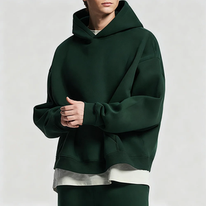 Manufacturer Custom <b>Men's</b> 100% Cotton 400 Gsm Pullover Hoodie High Quality Cropped Hoodie Oversize Boxy Blank Hoodies for <b>Men</b> - Product Image 2
