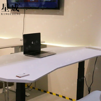 Bureau électrique personnalisé à hauteur réglable Bureau de luxe moderne Table d'étude d'étudiant ergonomique en MDF enduit de poudre