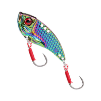 Leurre Artificiel Rigide Longue Portée Scale Vib en Alliage de Zinc avec Paillettes Blanches pour Pêche au Bar, au Tilapia et en Eau Douce (Casting)