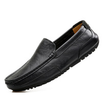 Mocassins Décontractés en Cuir pour Hommes Grandes Tailles Style Britannique Printemps-Automne 2025, Modèle Creux à Enfiler, Vente en Gros