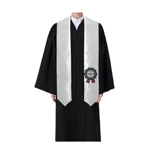 Estola de Graduación Blanca Satinada de 60 y 72 Pulgadas, 100% Poliéster, para Sublimación Infantil, para Impresión por Transferencia Térmica - Product Image 2