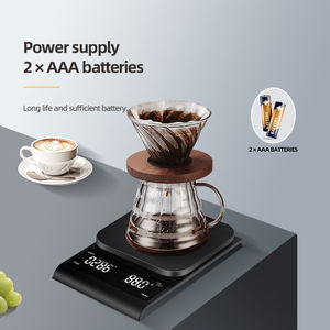 Estilo caliente Pantalla Led Timemore Grinder 3kg/0,1g Digital Electronic Coffee Weighing Scale Espresso Scale con temporizador - Product Image 6