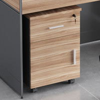 Ensemble de bureau en bois avec poste de travail modulable de style droit