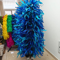 Boa en plumes de coq volumineuses de 350g, couleurs assorties, 2m, pour déguisements de spectacle, fêtes dansantes, costumes et décorations