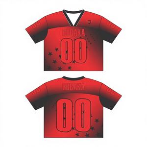 Camiseta de Fútbol Americano para Adultos, Malla Transpirable, Antibacteriana, de Secado Rápido, Talla Grande, Diseño Personalizable, Ropa Deportiva Unisex - Product Image 1