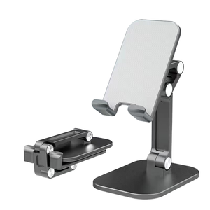 Support de bureau pliable réglable <span class=keywords><strong>en</strong></span> hauteur pour téléphone portable et tablette, idéal pour le bureau ou la maison - Product Image 2