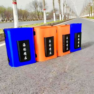 Sea Fishing Premium EVA Foldable Bucket Waterproof Multi Purpose <b>Tackle</b> <b>Box</b> With Top Handle Dark Blue Orange Color Unisex Use - Product Image 4