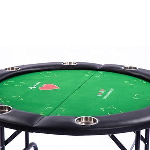 โต๊ะโป๊กเกอร์เท็กซัสแบบพับได้สุดหรูรอบโต๊ะคาสิโน6-8ผู้เล่นแบบพกพาที่วางไม้อิเล็กทรอนิกส์10ถ้วยเชิงพาณิชย์ - Product Image 3
