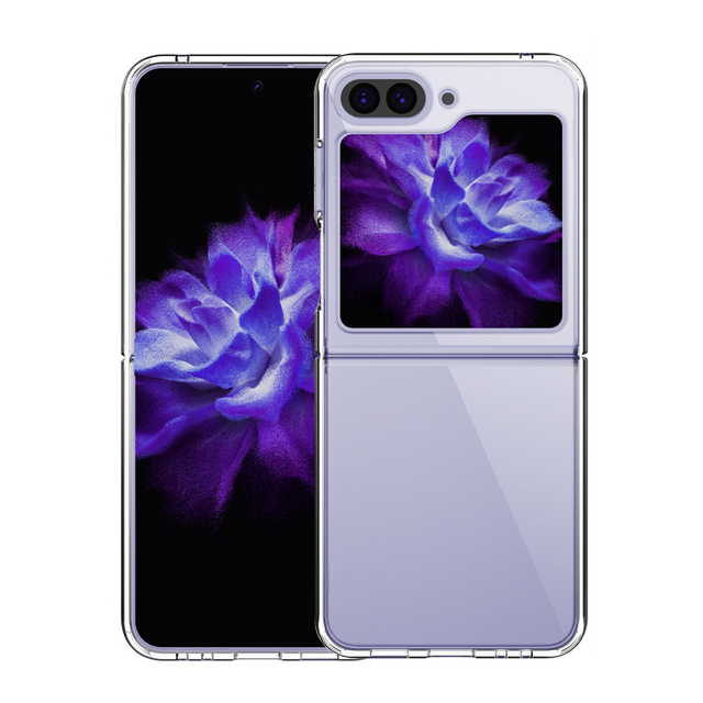 Simple Clear Foldable Case for Samsung Galaxy Z Flip7 Flip6 Flip5 Flip4 Flip3 Phone Protective Cover Soft TPU Hard PC Back Cover