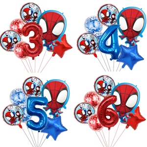 7 pz/set supereroe <span class=keywords><strong>Spiderman</strong></span> palloncino Film in alluminio 32 pollici Baby Shower decorazione bambini festa di compleanno giocattolo - Product Image 1