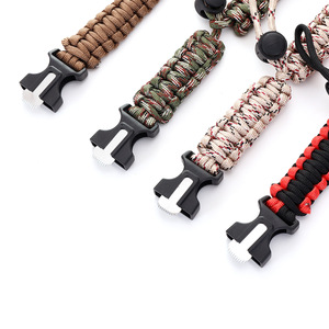 Braccialetto Paracord Kit di sopravvivenza con bussola incorporata, avviatore antincendio, coltello di emergenza e braccialetto di sopravvivenza con fischio - Product Image 3