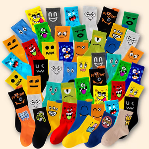 Chaussettes pour enfants en gros, assortiment mixte garçons et filles, tailles et motifs variés pour acheteurs étrangers, mélange aléatoire CN;GUA Modèle 2026.4 - Product Image 2