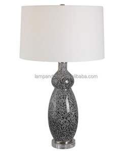 Lámpara de Mesa con Estampado de Leopardo Gris para Habitación de Hotel, Sala de Estar, Dormitorio, Oficina, Decoración de Iluminación para el Hogar - Product Image 1