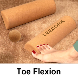 LEECORK Factory Direct Sale Custom Logo Cork Massage Roller, 12 Inch Eco-friendly Cork Yoga Roller Cork Half Roller Set - Product Image 5