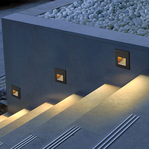 आउटडोर एलईडी एम्बेडेड फुटलाइट <span class=keywords><strong>3</strong></span> डब्ल्यू सीढ़ी कॉरिडोर दीवार लैंप सेंसिंग कदम प्रकाश - Product Image 1