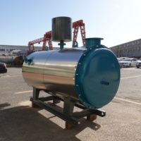 Chaudière à eau chaude industrielle horizontale à haute efficacité, à tubes, fonctionnant au gaz ou au mazout, automatique