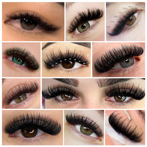 Abonnie Plateaux d'extensions <span class=keywords><strong>de</strong></span> <span class=keywords><strong>cils</strong></span> individuels en gros, volumes standard, noir mat, effet velours - Product Image 4