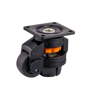 Black Color Height Adjustable 500kg 80A Swivel Leveling Caster Wheel