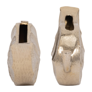 Vaso in Metallo a Forma di Foglia, Design Glamour Moderno per Arredamento Casa, Soggiorno e Camera da Letto - Product Image 4
