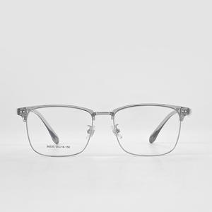 Gafas de lectura cuadradas de medio marco para hombre, modelo 98530, montura ligera de TR90 con lentes acrílicas para visión de cerca - Product Image 1