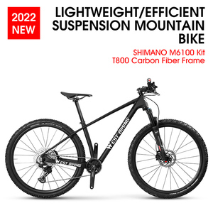 Vélo de montagne en fibre de carbone T800 de 27,5 pouces avec fourche à suspension verrouillable et frein à disque hydraulique pour tout-terrain hors route - Product Image 6