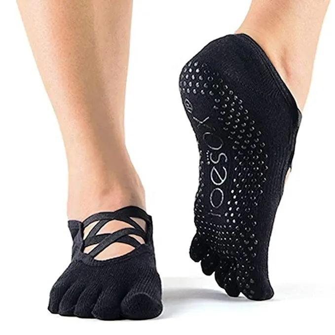 Full-toe Elle Yoga Pilates Grip ladies gym sport custom brand socks