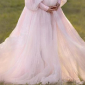Robe de soirée sans bretelles pour bébé, Sexy, femmes enceintes, vêtements de photographie de <span class=keywords><strong>grossesse</strong></span>, rose, <span class=keywords><strong>robes</strong></span> de maternité mignonnes pour séance Photo - Product Image 4