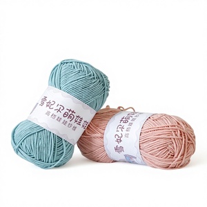 Fil à tricoter et à tisser en coton doux et mélangé, 4 brins, motif blanchi, vente chaude 2025 - Product Image 1