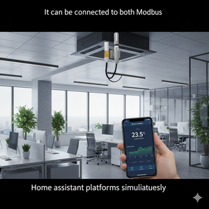 Sensores de Temperatura con Salida RS485 y Precisión de 0.2C para Conexión Simultánea a Plataformas Modbus HA, Conexión Rápida para Sistemas Inteligentes - Product Image 3