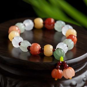 Pulsera de Topacio Natural y Jade Calabaza, Estilo Antiguo, para Restaurar la Personalidad, Venta al por Mayor SL21 - Product Image 1