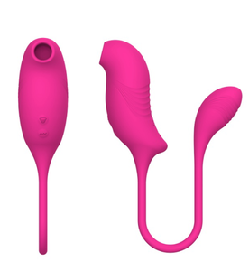 Giocattolo rosa per vibratore di aspirazione della lingua della ragazza con vibratore orale del sesso della ventosa del capezzolo dell'uovo vibrante per le coppie delle donne - Product Image 2