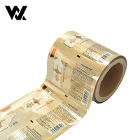 Rouleau de film plastique personnalisé imprimé, anti-fuite, en nylon, pour savon liquide, shampoing, lessive, poudre à laver, sachet d'eau 500 ml