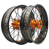 Jante noire Orange Hub Supermoto Roues Fit KTM SX-F 250 350 450 quantité minimale de commande 1set