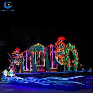 Ccfl65 ngoài trời lễ hội lễ kỷ niệm trang trí Float sợi thủy tinh voi diễu hành nổi - Product Image 5