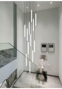 Đèn chùm <span class=keywords><strong>LED</strong></span> dài kiểu dáng sáng tạo, đèn treo trang nhã cho biệt thự, phòng khách, phòng ăn, cầu thang nhà ở, dùng cho khách sạn - Product Image 4