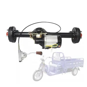 Custom 48v 60V 2200W brushless motor shift differential rear axle assembly Tricycle Drum brake trike electric vehicle drive axle