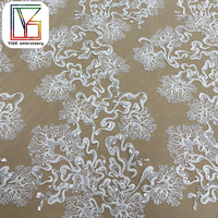 Nouveau design Tissu en dentelle guipure, dentelle française, tissu perlé, dentelle en maille, tissu brodé de sequins pour robe de soirée élégante