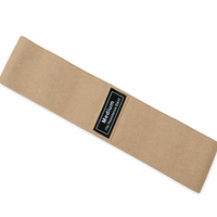 Juego de Bandas de Resistencia de Tela Beige Neutro, Accesorios de Pilates, Bandas para Cadera y Glúteos para Yoga, Gimnasio y Entrenamiento