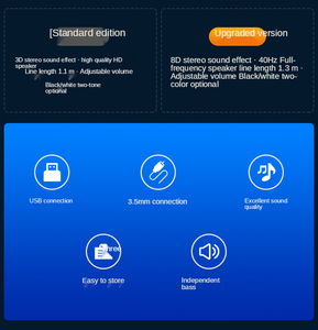 Nâng Cấp USB Có Dây Điều Khiển 4D <span class=keywords><strong>Stereo</strong></span> Mini Có Dây Loa Âm Nhạc Trò Chơi Âm Nhạc Chuyên Nghiệp Hoạt Động Loa Máy Tính - Product Image 6