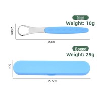 Ensemble gratte-langue et brosse en acier inoxydable pour l'hygiène buccale des adultes et l'assainissement de l'haleine