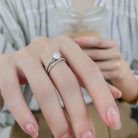 Bague en argent sterling 925 avec moissanite pour femme, plaquée rhodium, bande torsadée croisée, taille brillante, couleur D, VVS, bijoux de mariée