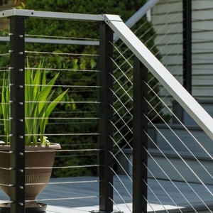 <span class=keywords><strong>Garde</strong></span>-<span class=keywords><strong>corps</strong></span> en câble métallique en acier inoxydable moderne et minimaliste <span class=keywords><strong>pour</strong></span> balcon, villa, hôtel, terrasse extérieure, <span class=keywords><strong>escalier</strong></span> – Résistant à la rouille - Product Image 1