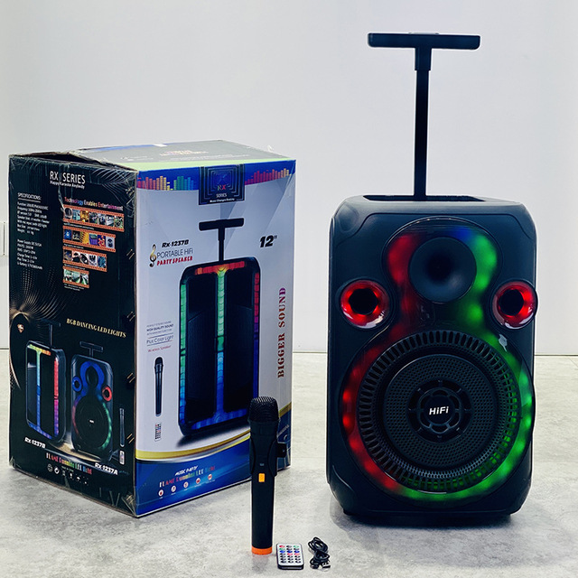 New 12inch Portable Trolley Speaker for 5.0 square Dancing High Volume Sound System Suitable Home Outdoor Use High-power