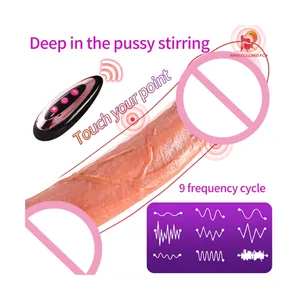 Simulation Dildo Vibrator Fernbedienung drahtlose versenkbare schwingende Vibration Heizung Mastur bator erotische Erwachsenen Sexspielzeug Frauen