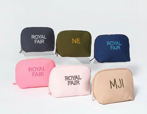 <span class=keywords><strong>Pochette</strong></span> de toilette en néoprène personnalisée, imperméable, en forme de coquille, avec monogramme, pour cadeaux et faveurs de fête, de la marque Royal Fair - Product Image 1