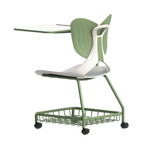 Cadeira de Treinamento Multifuncional com Mesa de Escrita e Rodas, Cadeira de Conferência Adequada para Uso Escolar e de Escritório - Product Image 3