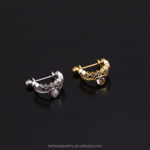 Boucle d'<span class=keywords><strong>oreille</strong></span> en forme de coquille de conque en diamant CZ <span class=keywords><strong>fin</strong></span>, <span class=keywords><strong>piercing</strong></span> orbital, boucle d'<span class=keywords><strong>oreille</strong></span> pour cartilage, <span class=keywords><strong>piercing</strong></span> pour lobe, anneaux pour tétons - Product Image 6